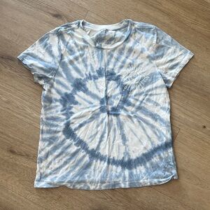 Lucky brand Tie-Dye Eye Graphic Tee - Blue & White